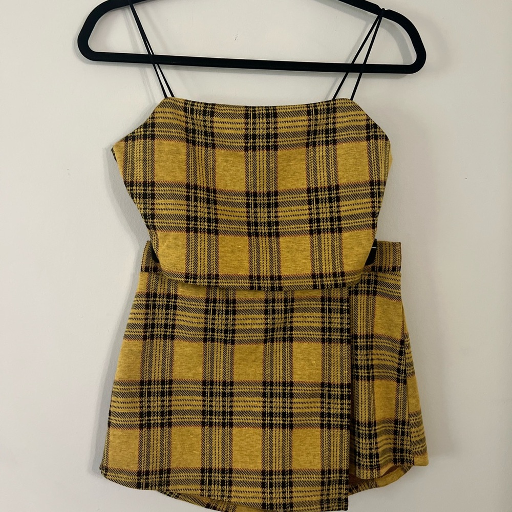 Liz & Sara Yellow Plaid Set